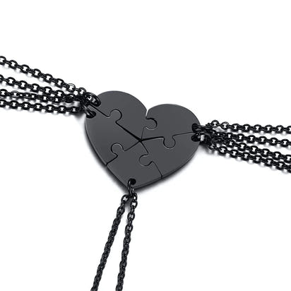 5-Piece Interlocking Heart  Necklaces
