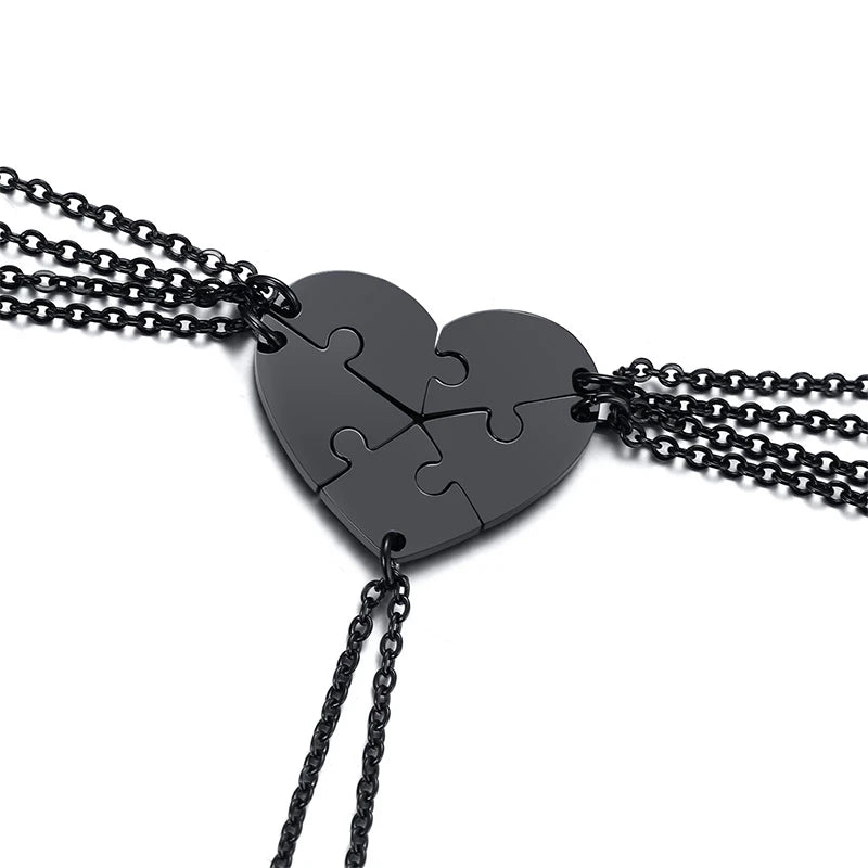 5-Piece Interlocking Heart  Necklaces