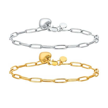 Heart Charm Chain Bracelet