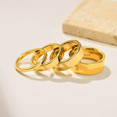 Classic Tungsten Gold Wedding Band