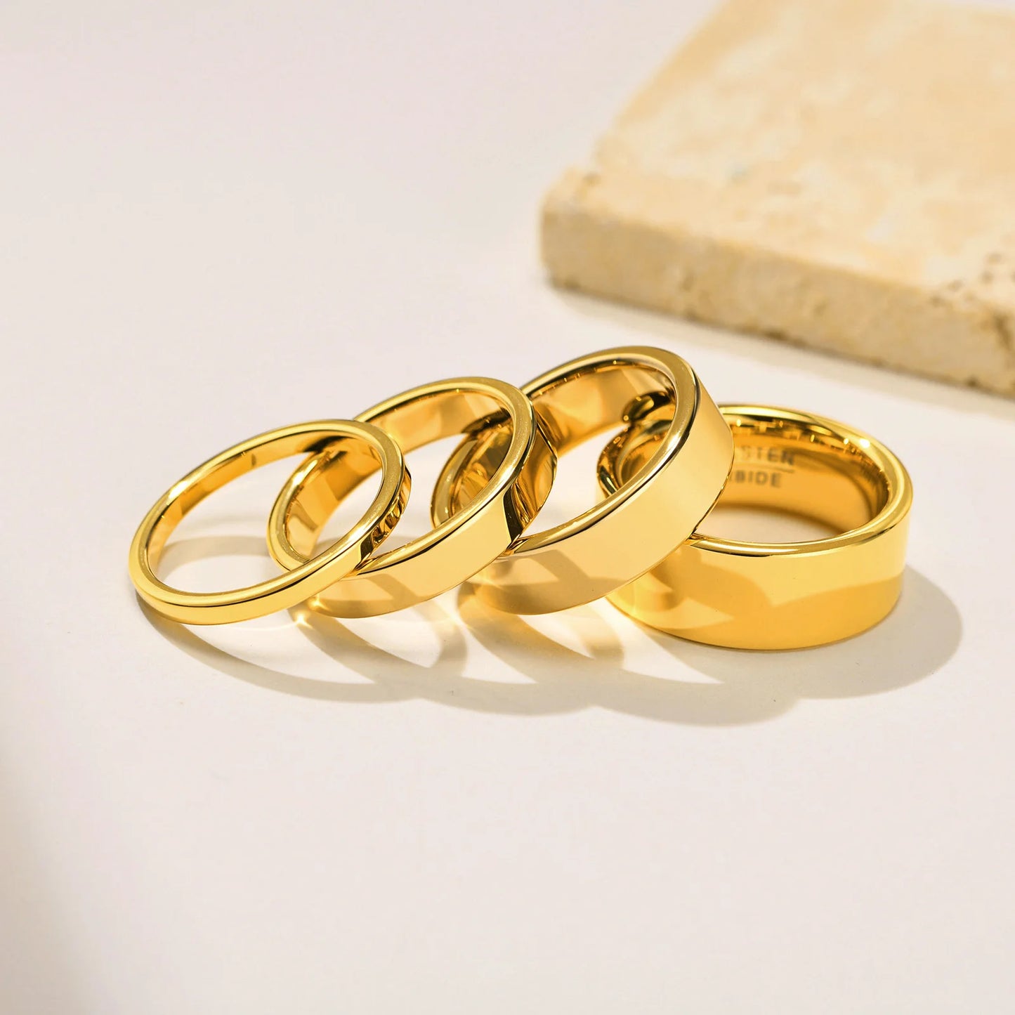 Classic Tungsten Gold Wedding Band