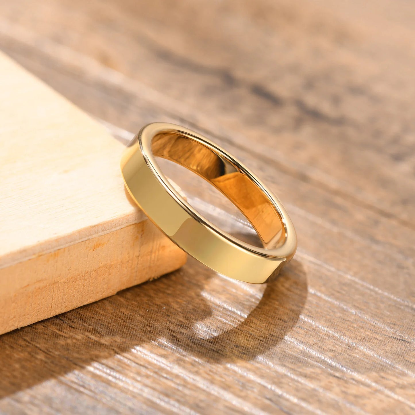 Classic Tungsten Gold Wedding Band