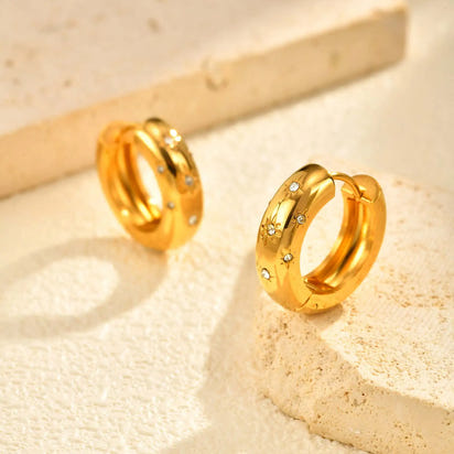Étoile Dorée Hoop Earrings