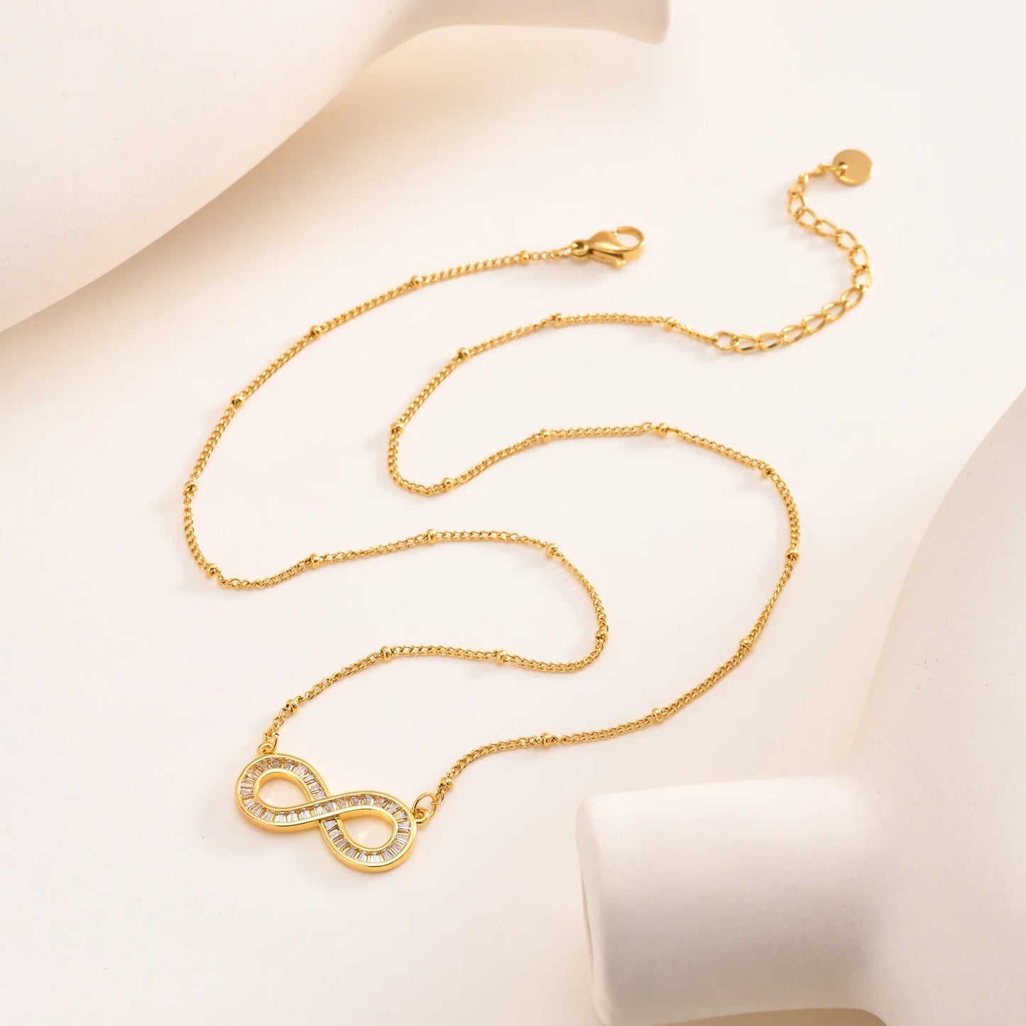 Gold Infinity Zircon Necklace