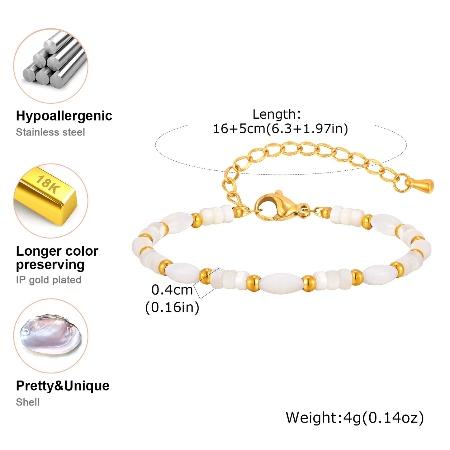 Perla Blanche Bracelet