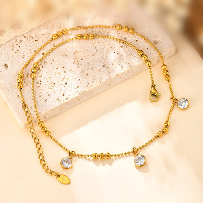 Trésor Lumière 3-Zircon Necklace