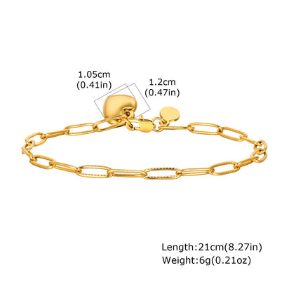 Heart Charm Chain Bracelet