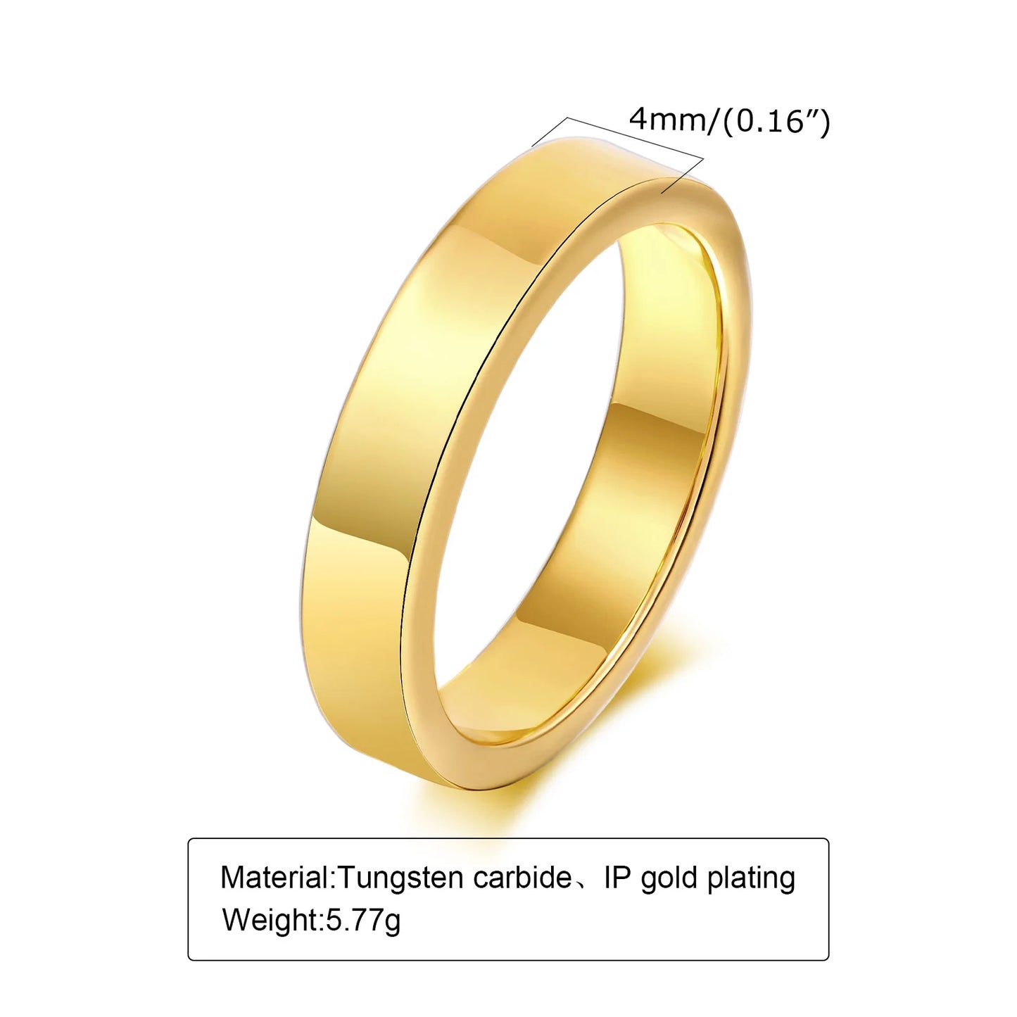 Classic Tungsten Gold Wedding Band