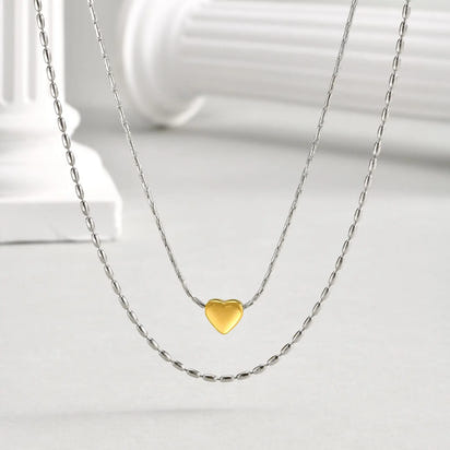 Coeur Élégant Layered Necklace