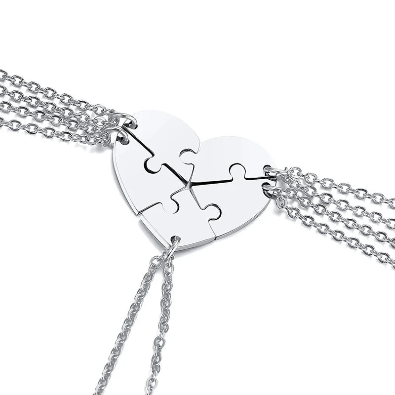5-Piece Interlocking Heart  Necklaces