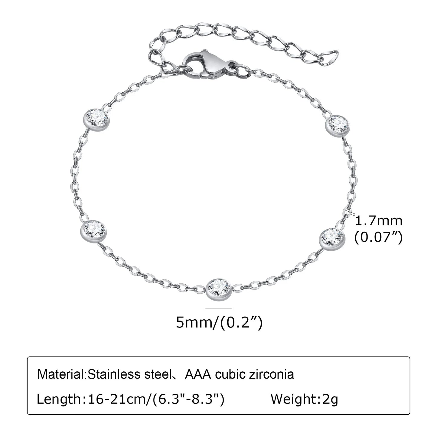 Éclat Minimal Zircon Bracelet