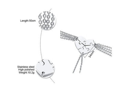 5-Piece Interlocking Heart  Necklaces