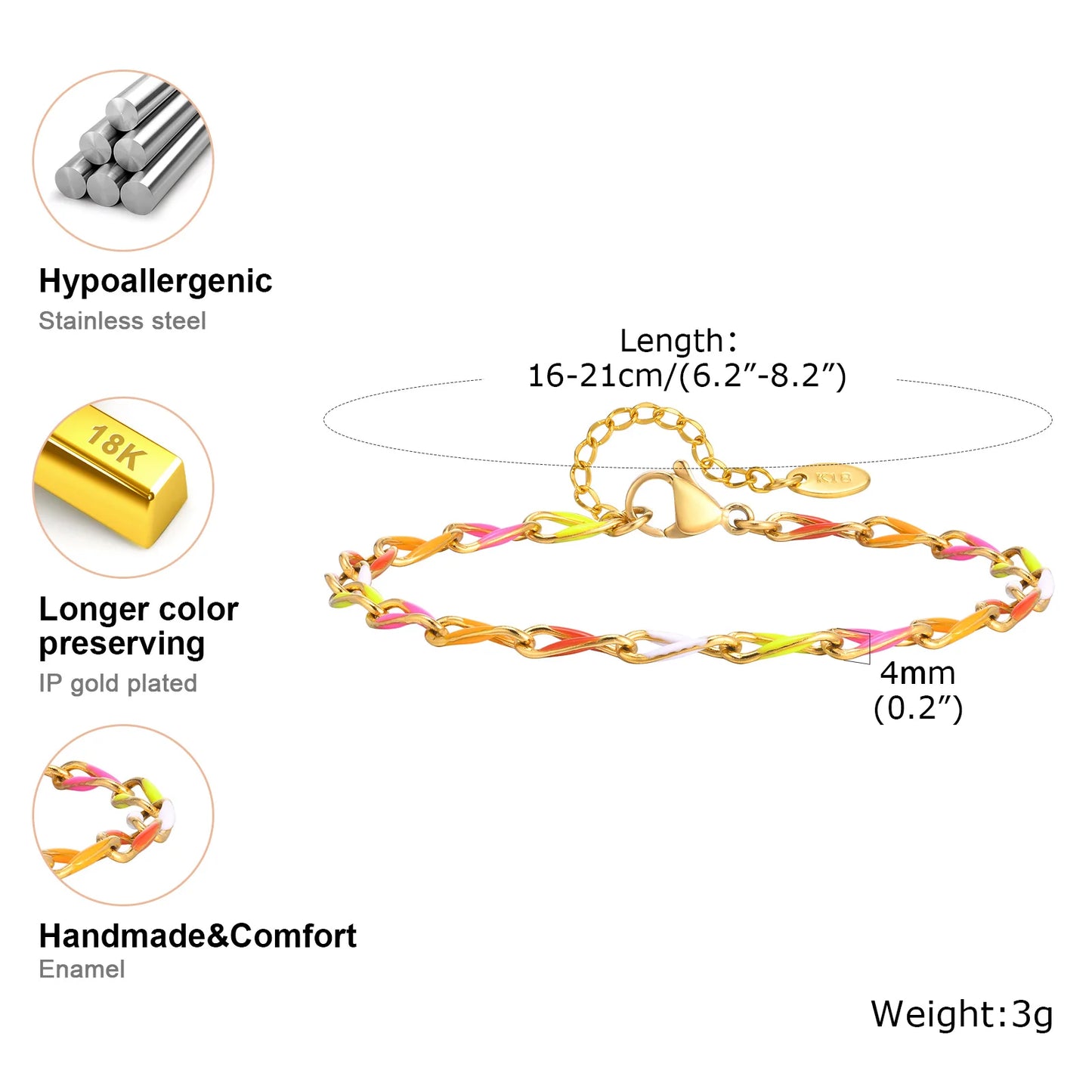 Chroma Twist Link Bracelet