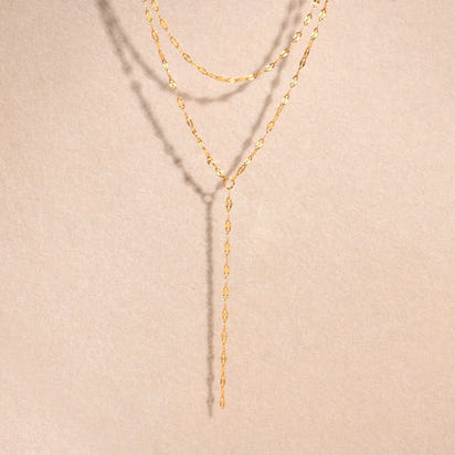 Double Layer Fringe Chain Necklace
