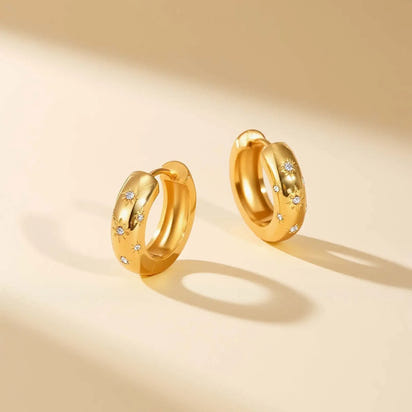 Étoile Dorée Hoop Earrings