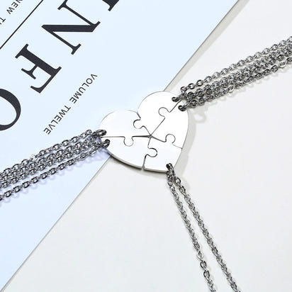 5-Piece Interlocking Heart  Necklaces