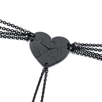 5-Piece Interlocking Heart  Necklaces