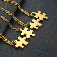 4-piece Interlocking Puzzle Necklaces