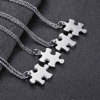 4-piece Interlocking Puzzle Necklaces