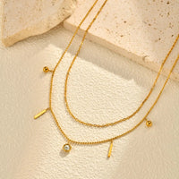 Double-Layer Zircon Necklace