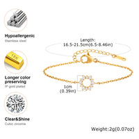 Sunray Zircon Charm Bracelet