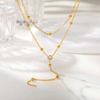 Double Layer Fringe Chain Necklace