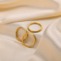 3-Piece Slim Band Ring Set