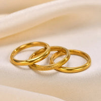 3-Piece Slim Band Ring Set