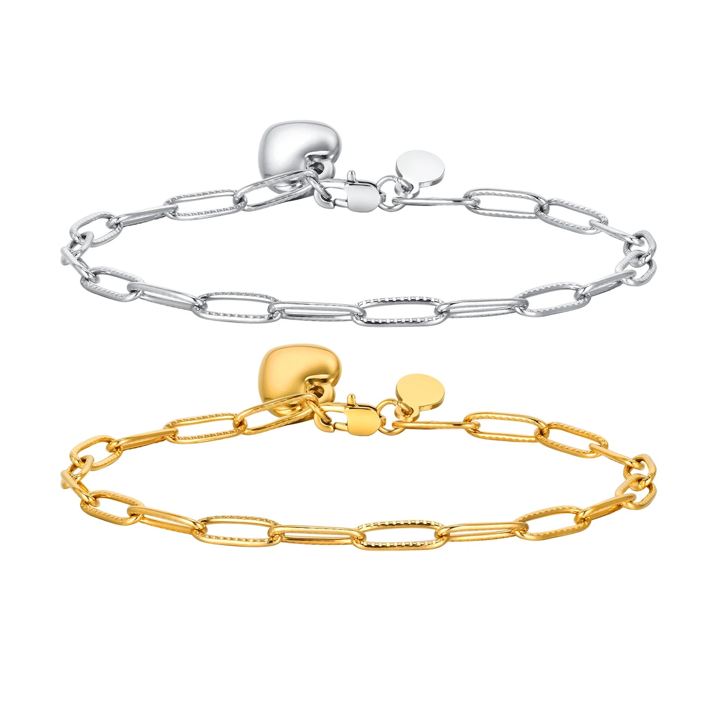 Heart Charm Chain Bracelet