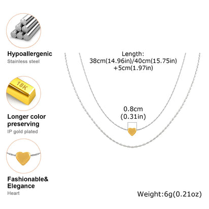 Coeur Élégant Layered Necklace