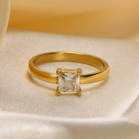 Luxe Solitaire CZ Ring
