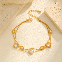 Émeraude & Cœur Luxe Bracelet