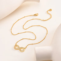 Gold Infinity Zircon Necklace