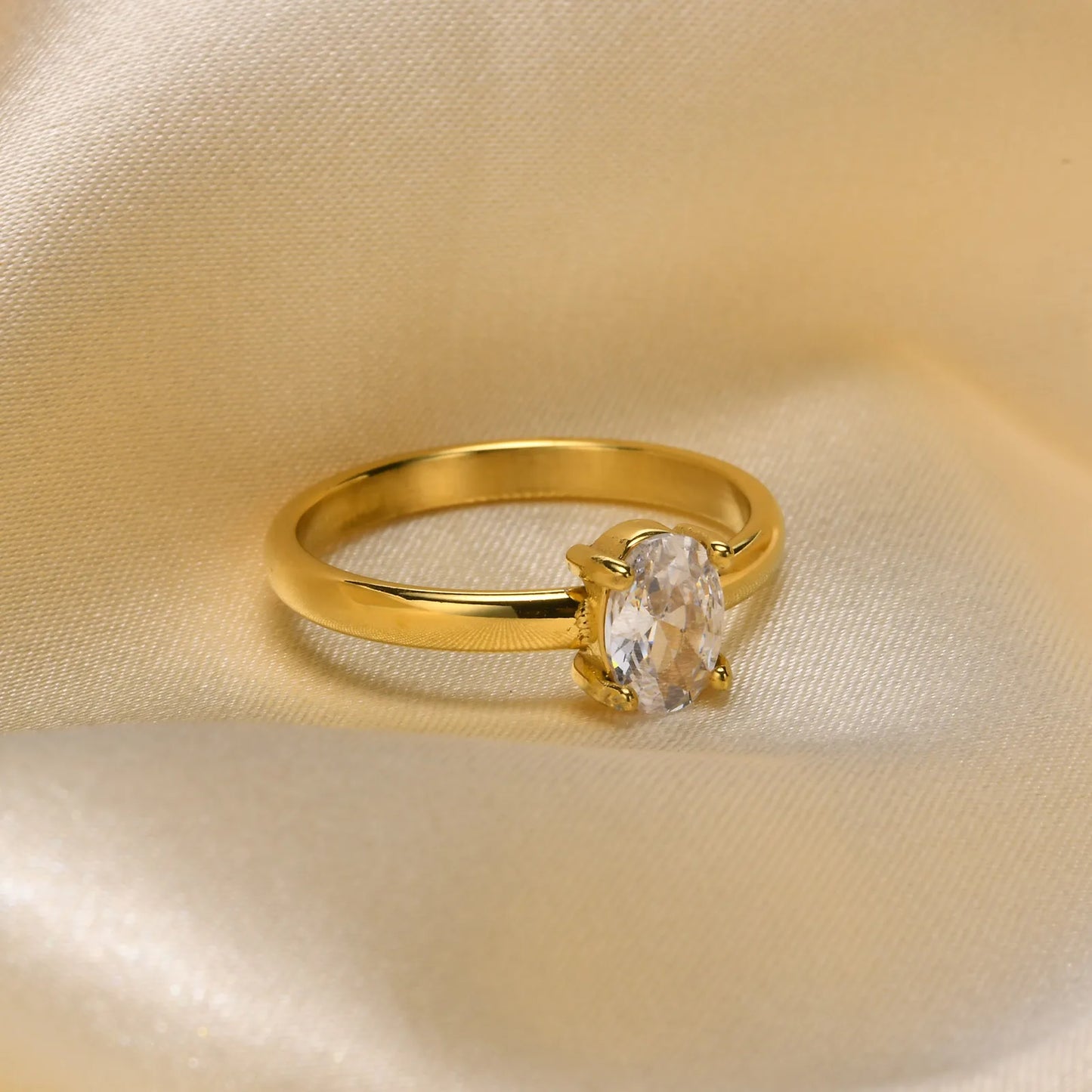 Luxe Solitaire CZ Ring