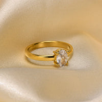 Luxe Solitaire CZ Ring