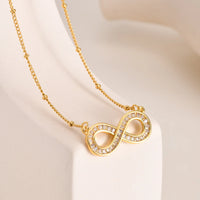 Gold Infinity Zircon Necklace