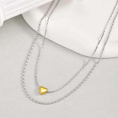 Coeur Élégant Layered Necklace