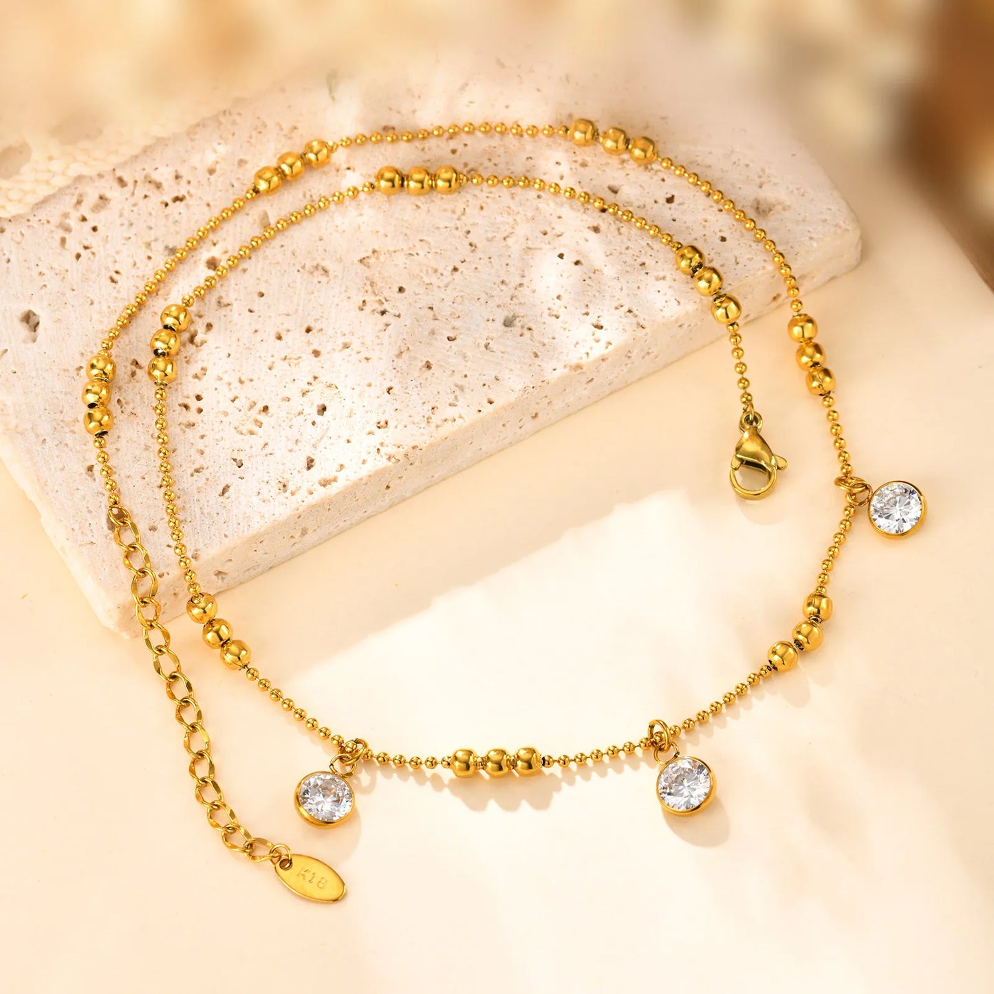 Trésor Lumière 3-Zircon Necklace