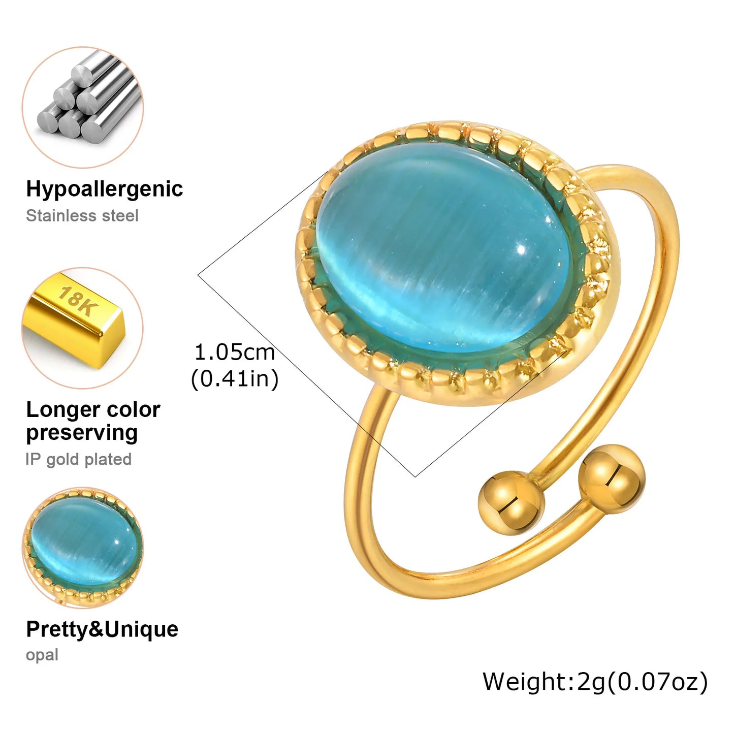 Lune d’Or Stone Ring