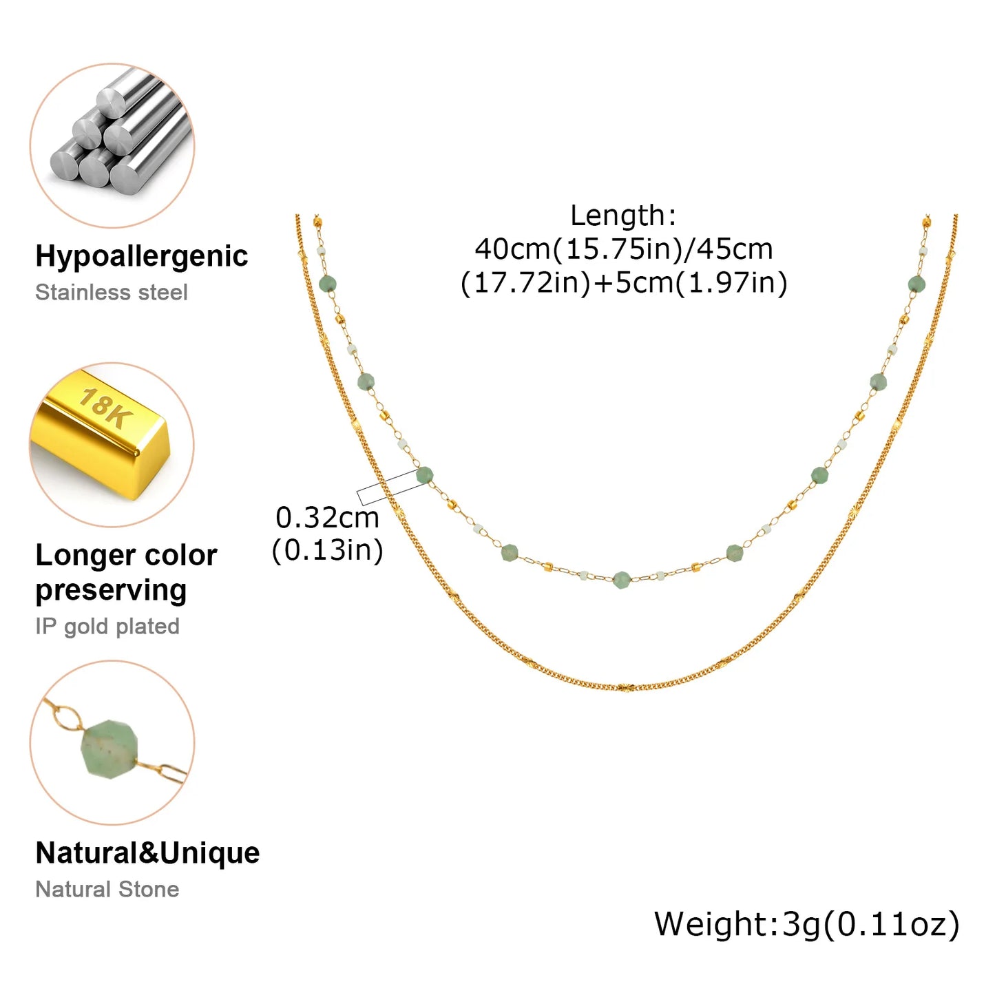 Émeraude Céleste Necklace