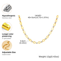 Élégance Oval Zircon Necklace