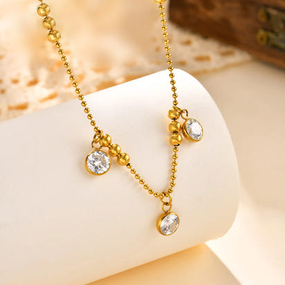 Trésor Lumière 3-Zircon Necklace