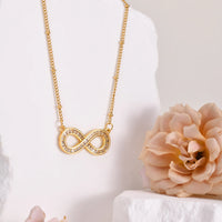 Gold Infinity Zircon Necklace