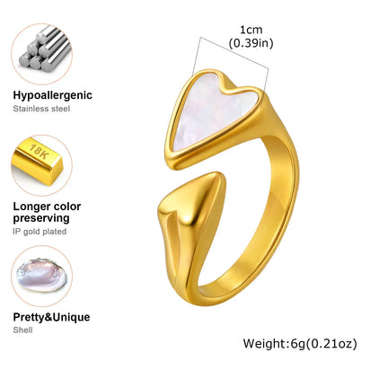 Luxe Heart Charm Ring