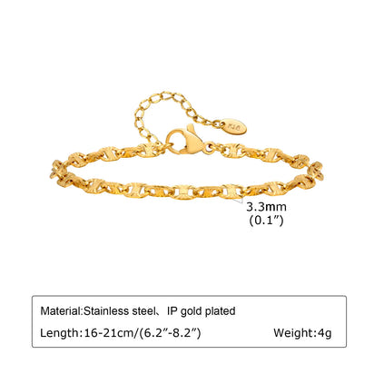 Gold Mini Link Bracelet