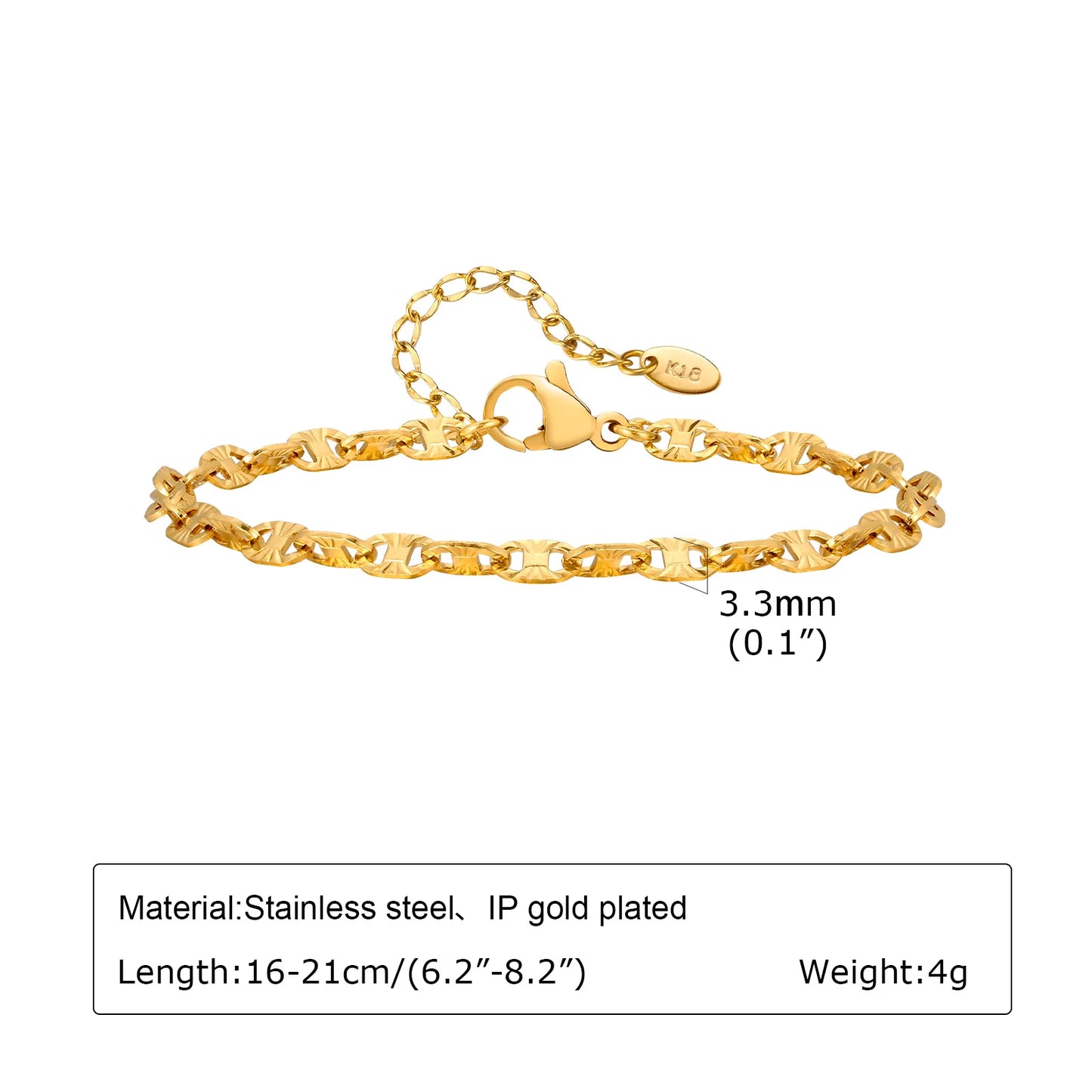 Gold Mini Link Bracelet
