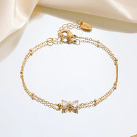 Elegant Zircon Bow Bracelet