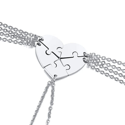 5-Piece Interlocking Heart  Necklaces
