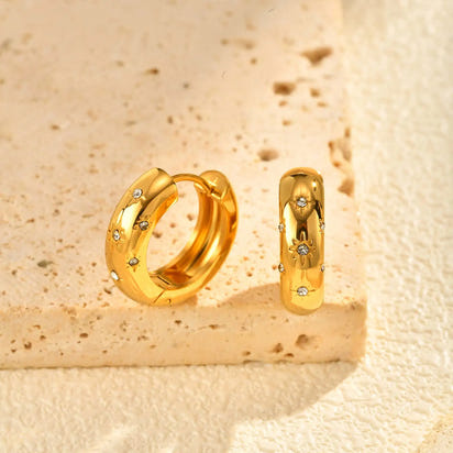 Étoile Dorée Hoop Earrings