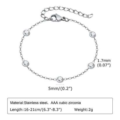 Éclat Minimal Zircon Bracelet